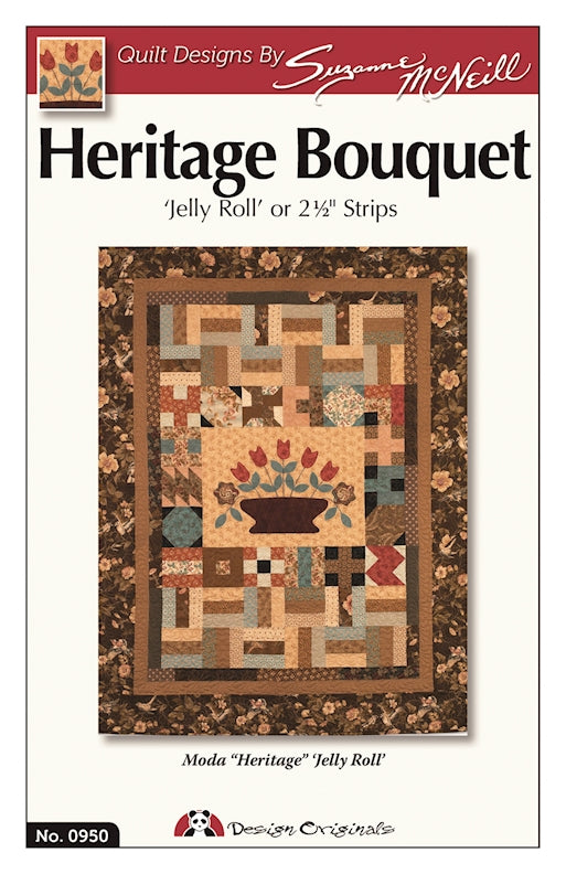 Heritage Bouquet Strip Happy Quilt Pattern - Fox Chapel Publishing Co.