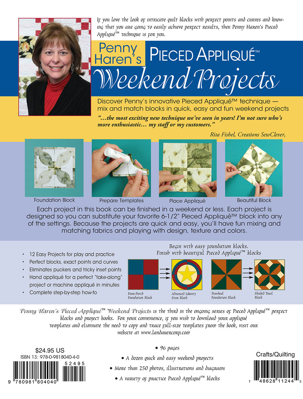 Penny Haren's Pieced Appliqué Weekend Projects - Fox Chapel Publishing Co.