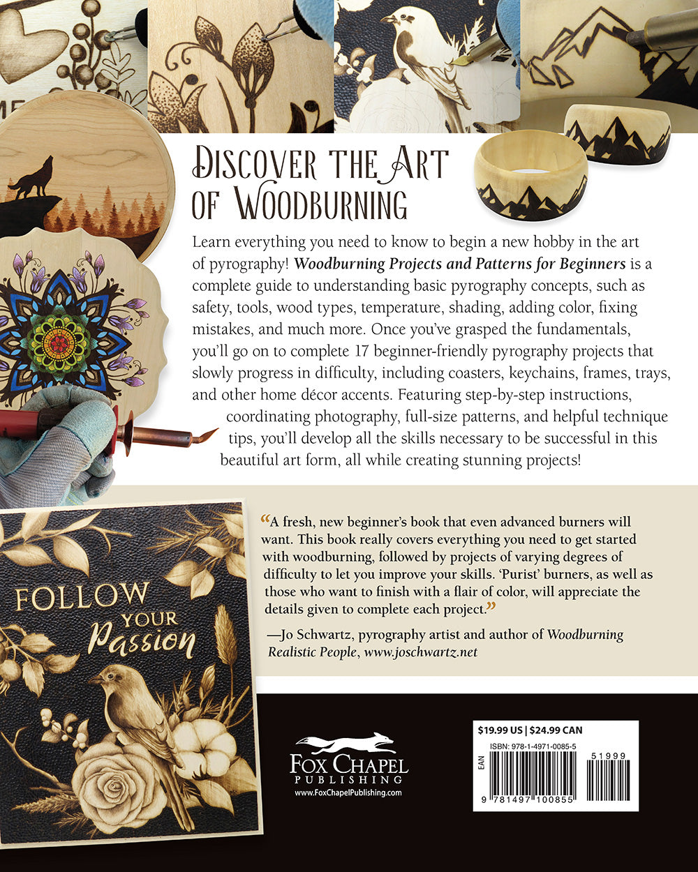 Woodburning Projects and Patterns for Beginners - Fox Chapel Publishing Co.
