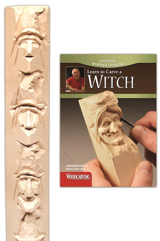 Witch Study Stick Kit (Learn to Carve Faces with Harold Enlow) - Fox Chapel Publishing Co.
