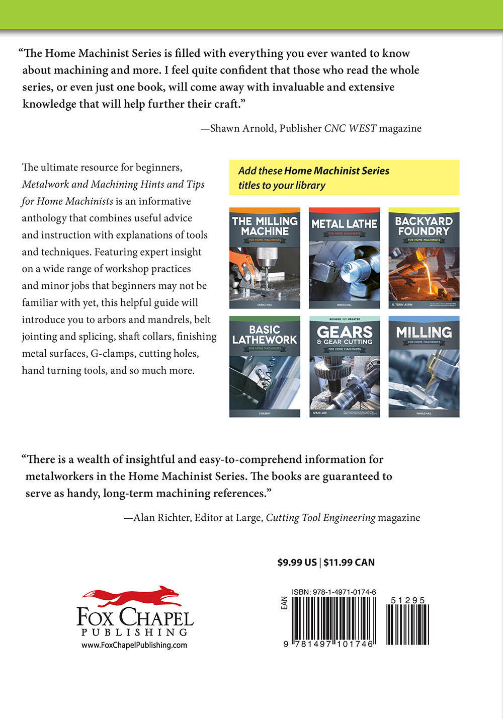 Metalwork and Machining Hints and Tips for Home Machinists - Fox Chapel Publishing Co.