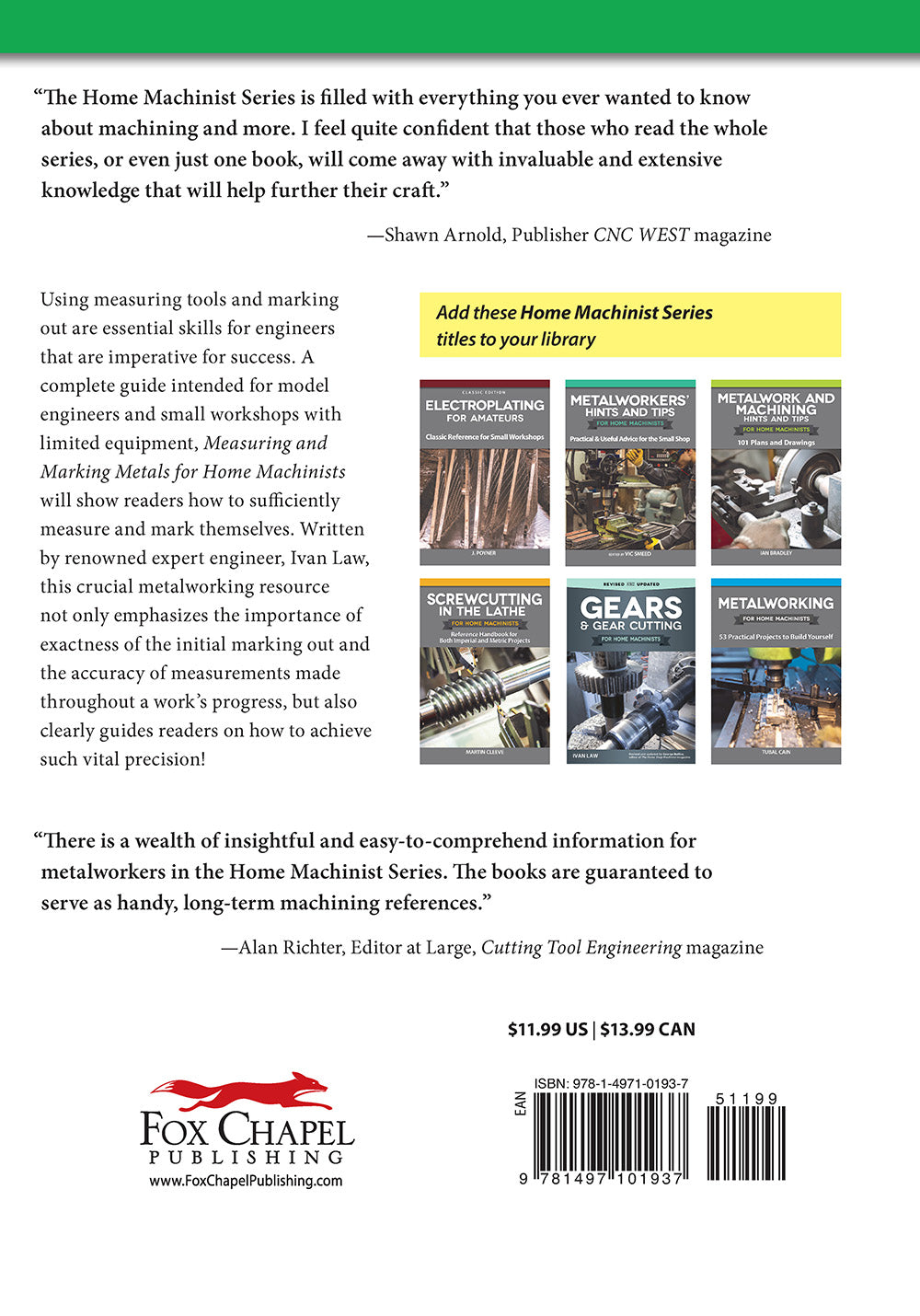 Measuring and Marking Metals for Home Machinists - Fox Chapel Publishing Co.