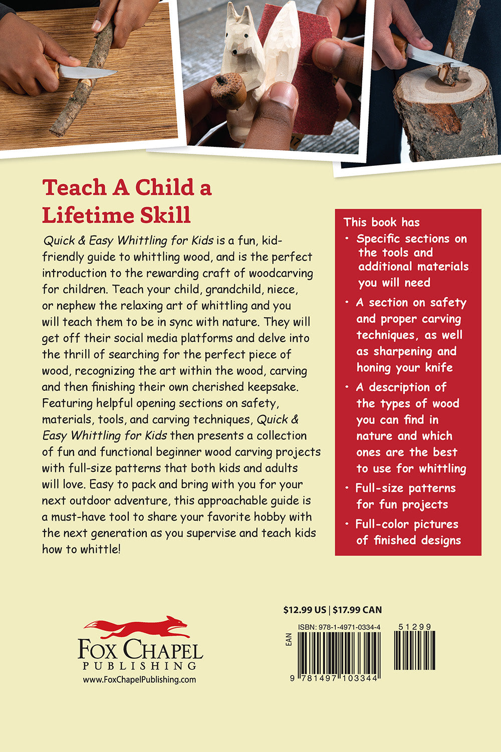 Quick & Easy Whittling for Kids - Fox Chapel Publishing Co.
