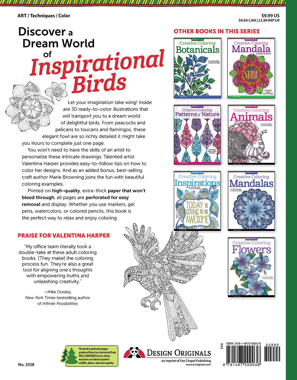 Creative Coloring Birds - Fox Chapel Publishing Co.