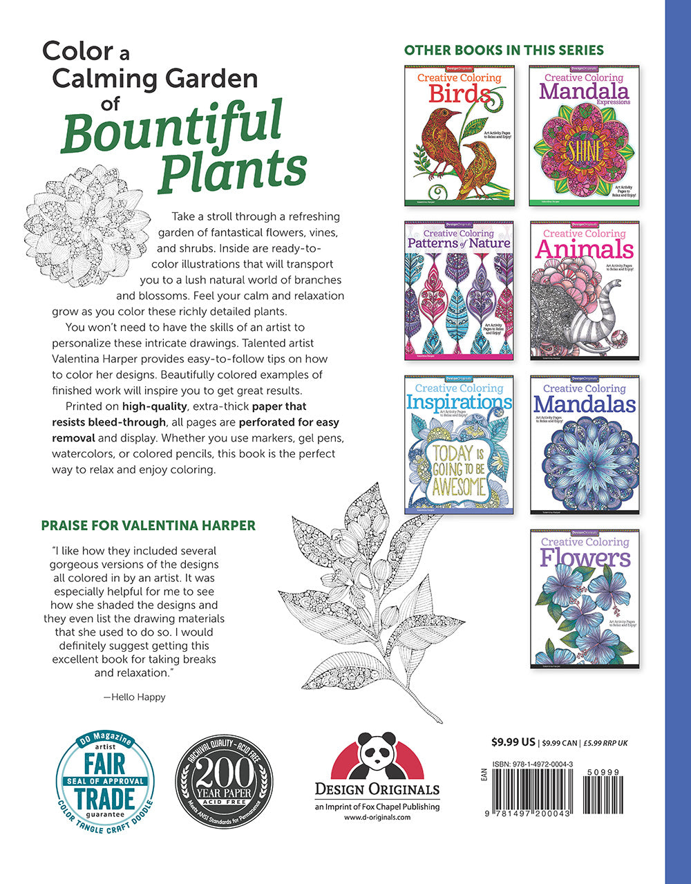 Creative Coloring Botanicals - Fox Chapel Publishing Co.