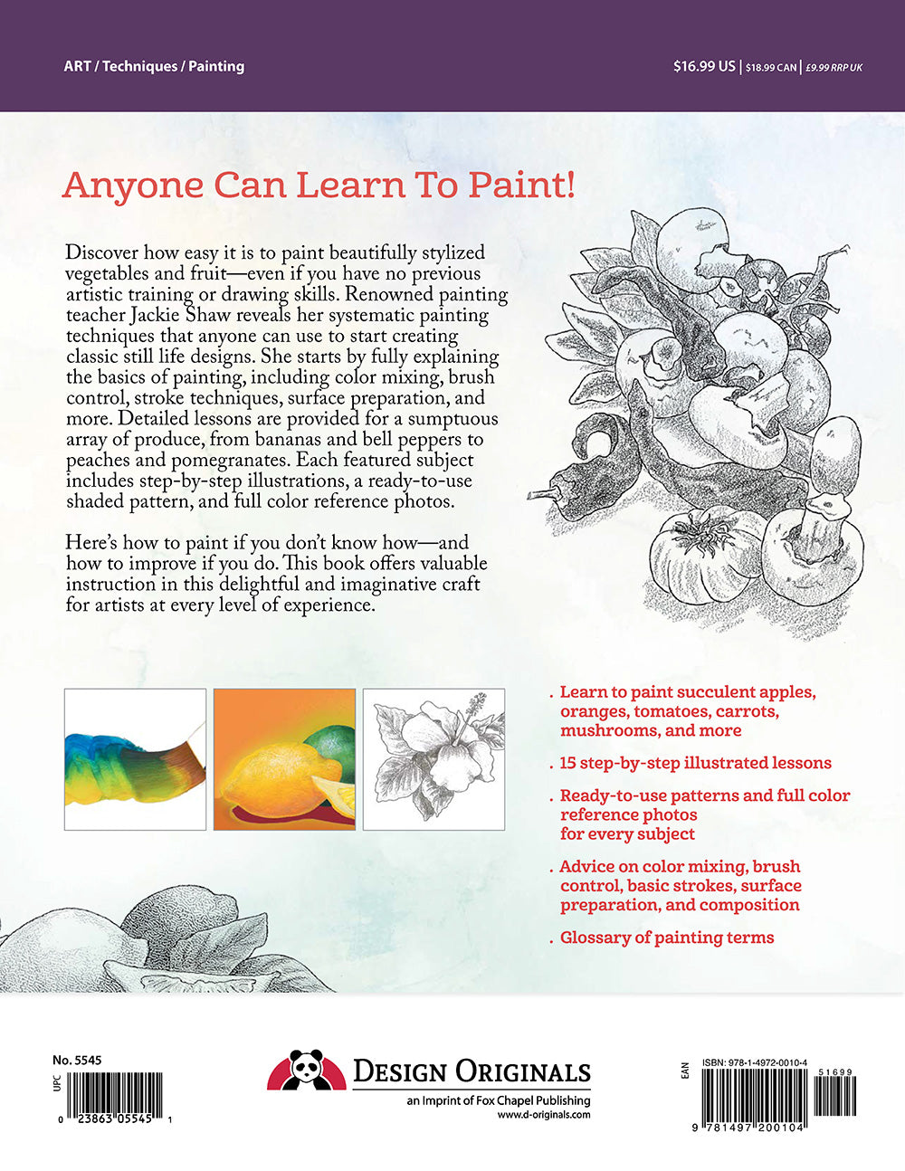 Jackie Shaw's Learn to Paint Fruits & Vegetables