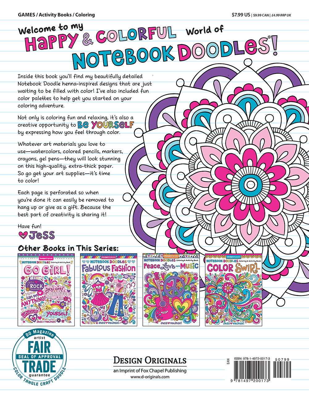 Notebook Doodles Henna Style - Fox Chapel Publishing Co.