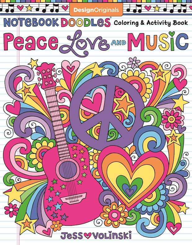 Peace Love Music Coloring Pages