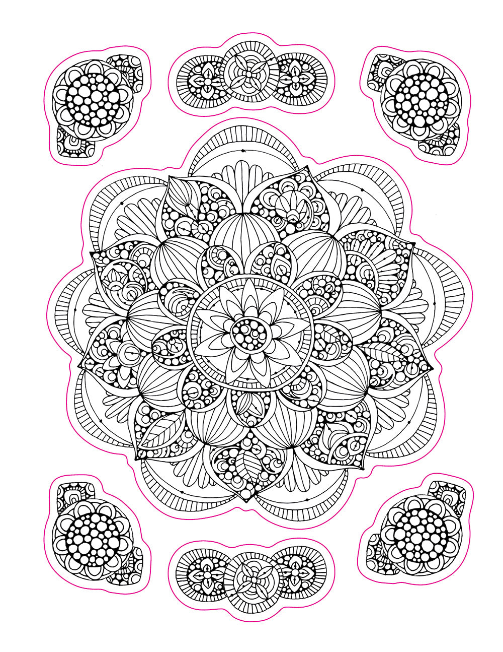 Color Your Own Stickers Mandalas