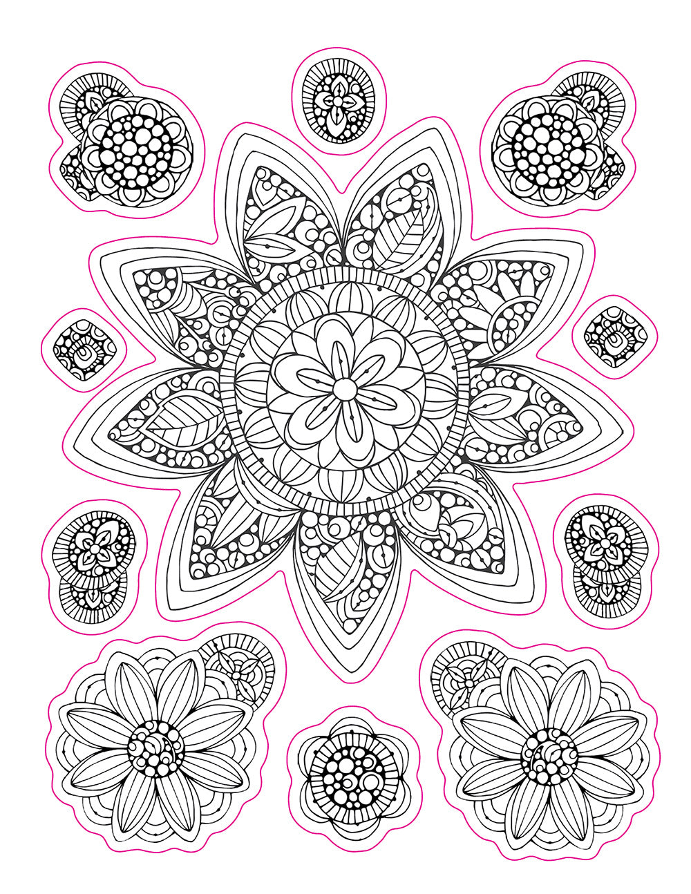 Color Your Own Stickers Mandalas