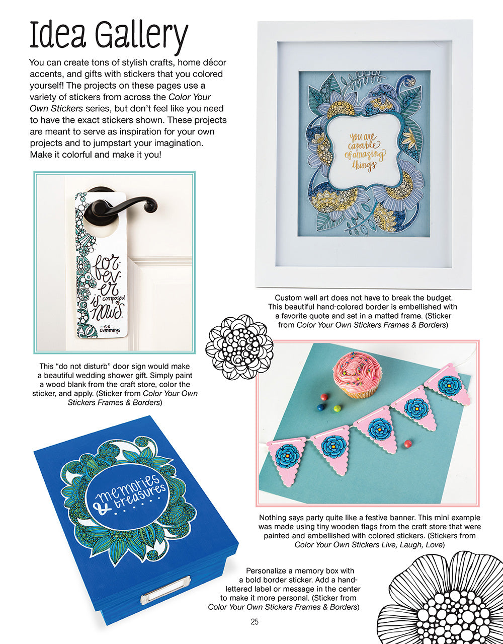 Color Your Own Stickers Frames & Borders - Fox Chapel Publishing Co.