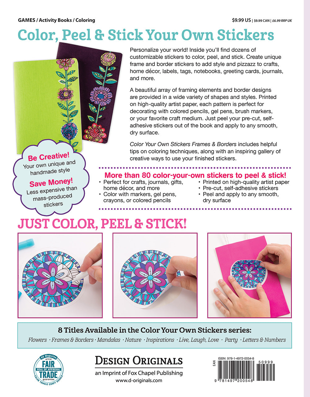 Color Your Own Stickers Frames & Borders - Fox Chapel Publishing Co.