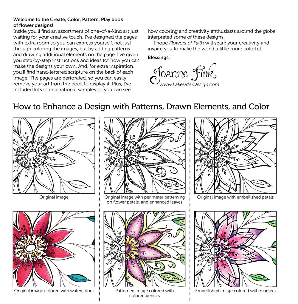 Flowers of Faith Coloring Book - Fox Chapel Publishing Co.