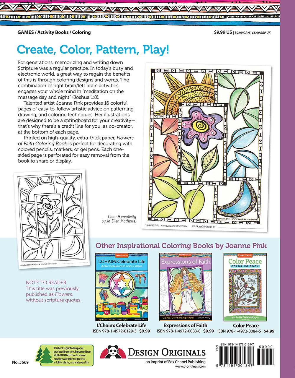 Flowers of Faith Coloring Book - Fox Chapel Publishing Co.