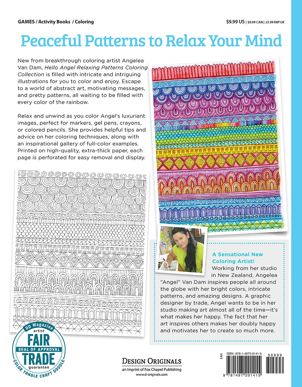 Hello Angel Relaxing Patterns Coloring Collection - Fox Chapel Publishing Co.