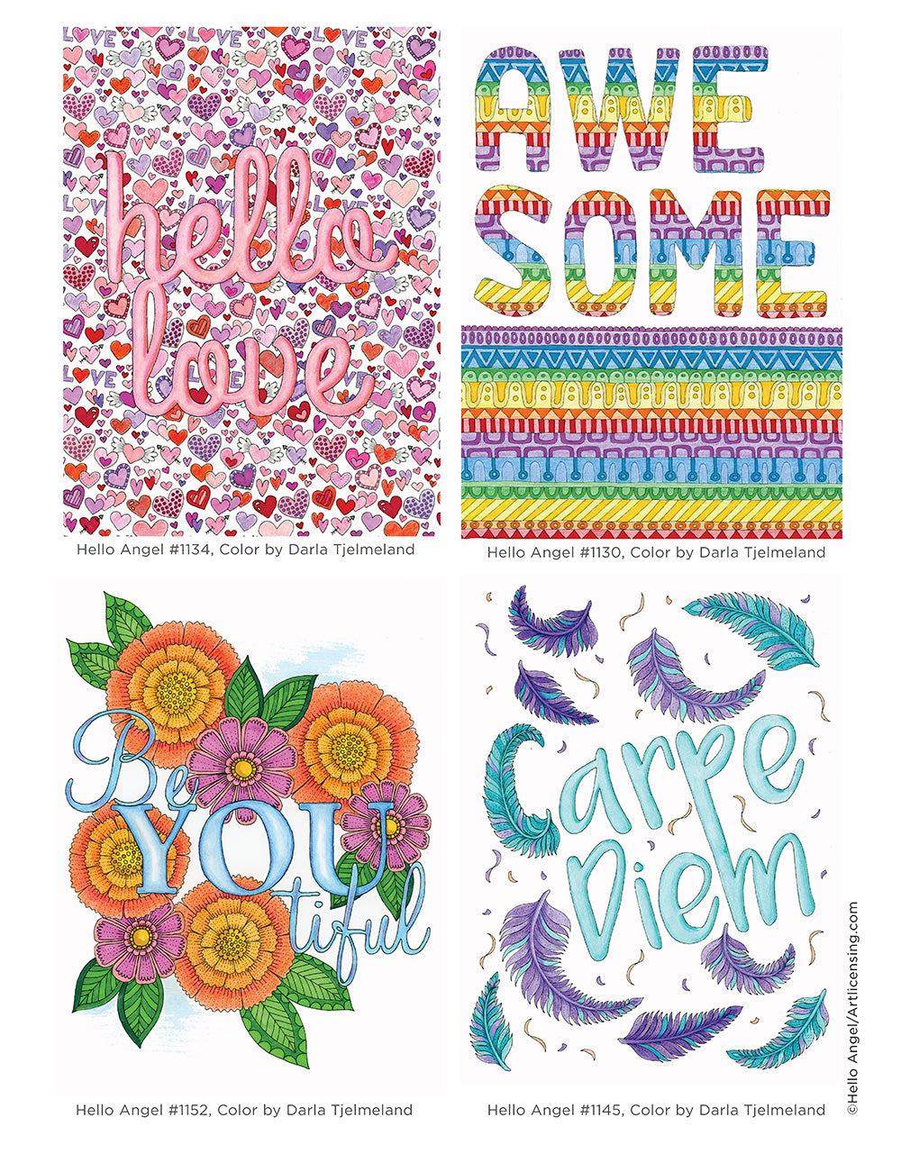 Hello Angel Letter Love Coloring Collection - Fox Chapel Publishing Co.