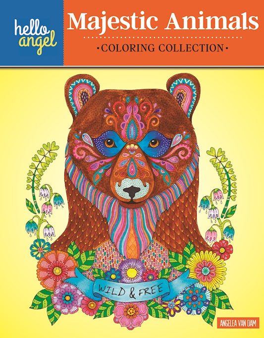 Hello Angel Majestic Animals Coloring Collection