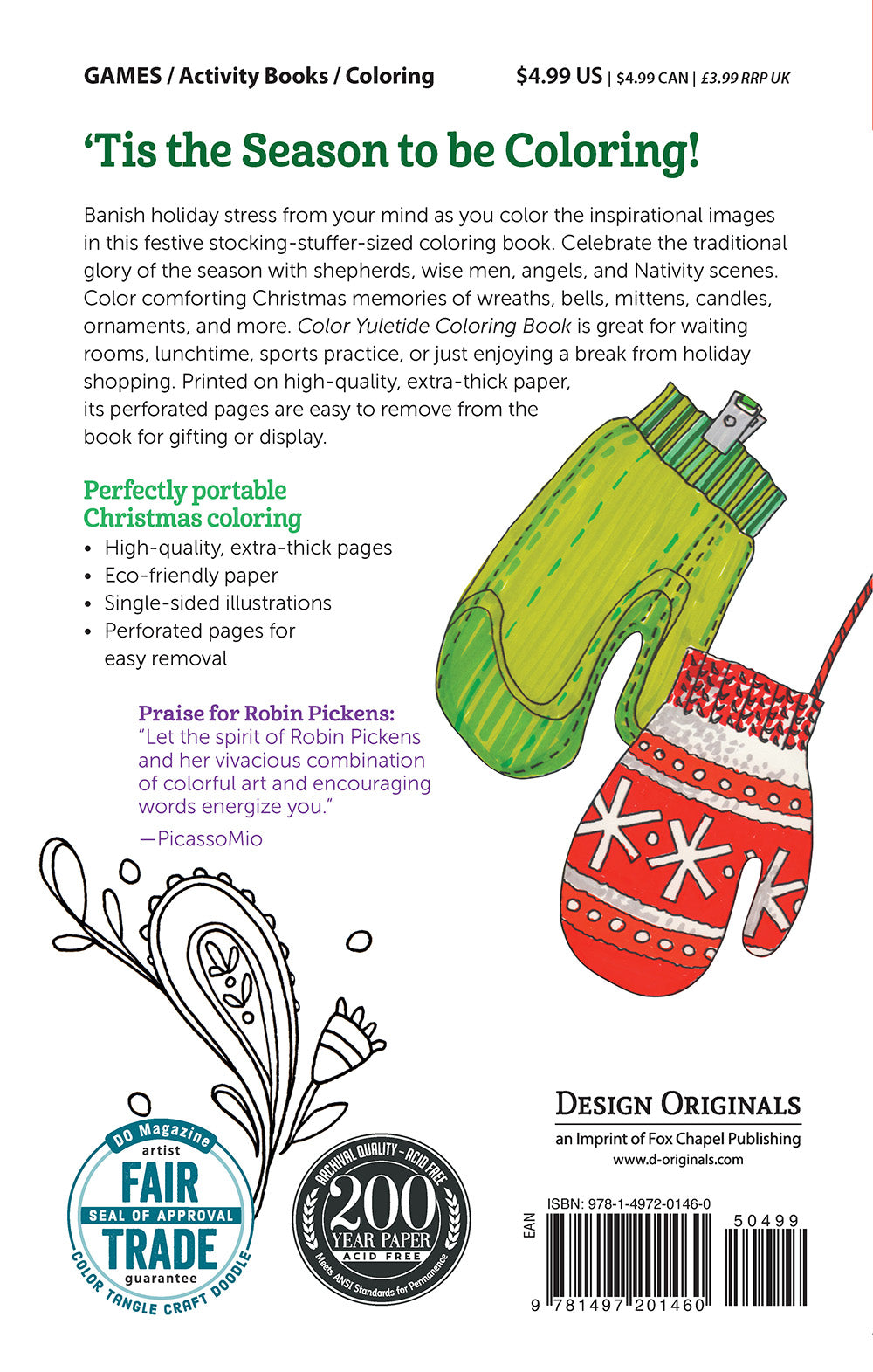 Color Yuletide Coloring Book - Fox Chapel Publishing Co.