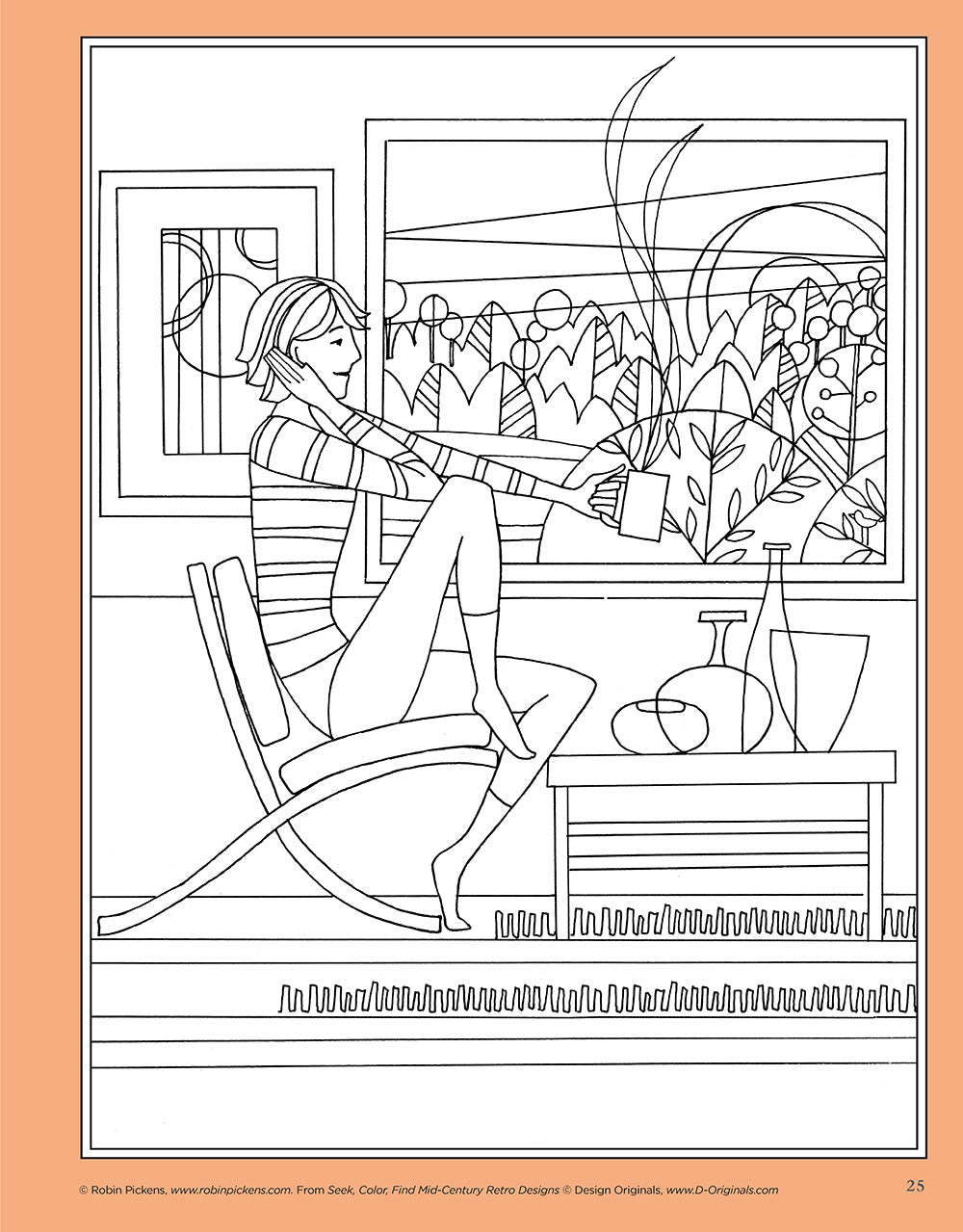 Seek, Color, Find Mid-Century Retro Designs - Fox Chapel Publishing Co.