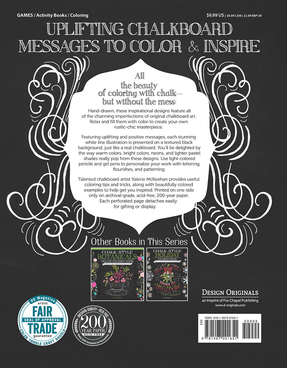 Chalk-Style Expressions Coloring Book - Fox Chapel Publishing Co.