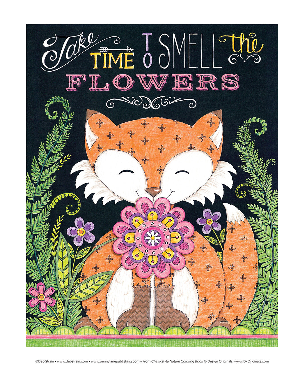 Chalk-Style Nature Coloring Book - Fox Chapel Publishing Co.