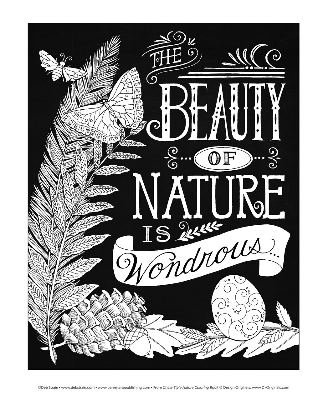 Chalk-Style Nature Coloring Book - Fox Chapel Publishing Co.