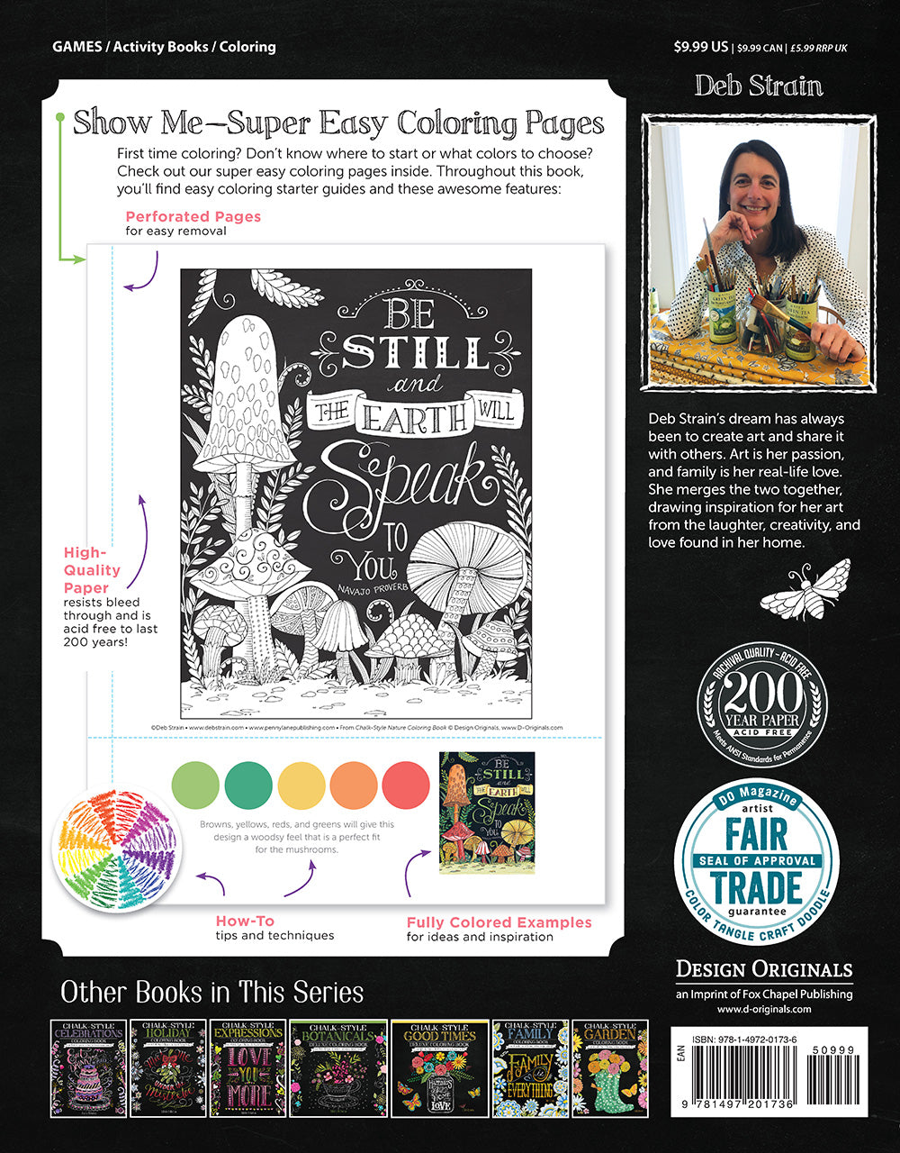 Chalk-Style Nature Coloring Book - Fox Chapel Publishing Co.
