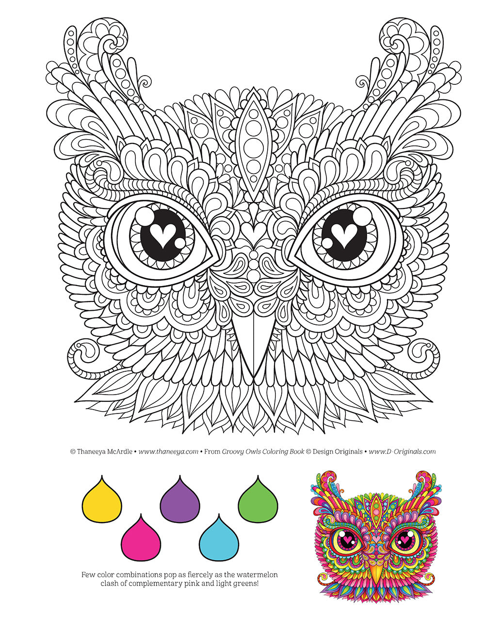 Groovy Owls Coloring Book - Fox Chapel Publishing Co.