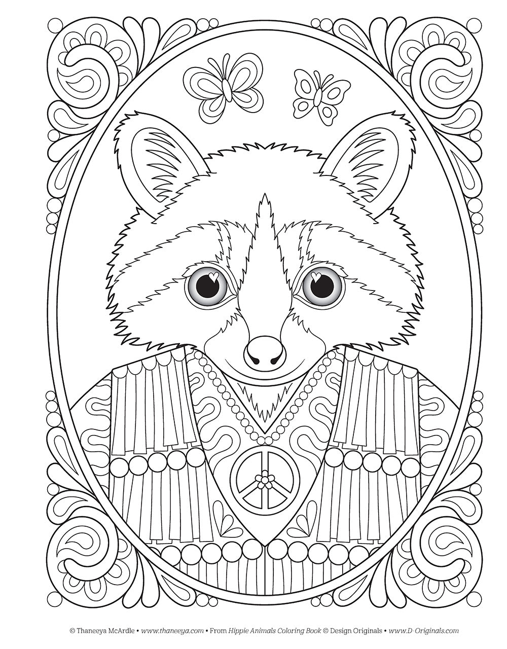 Hippie Animals Coloring Book - Fox Chapel Publishing Co.