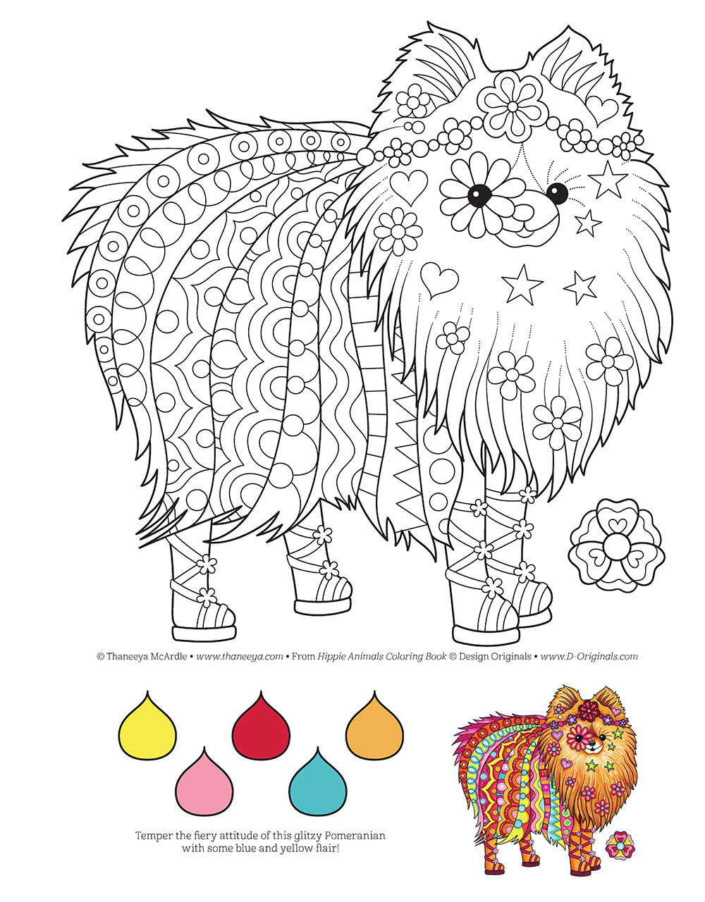 Hippie Animals Coloring Book - Fox Chapel Publishing Co.