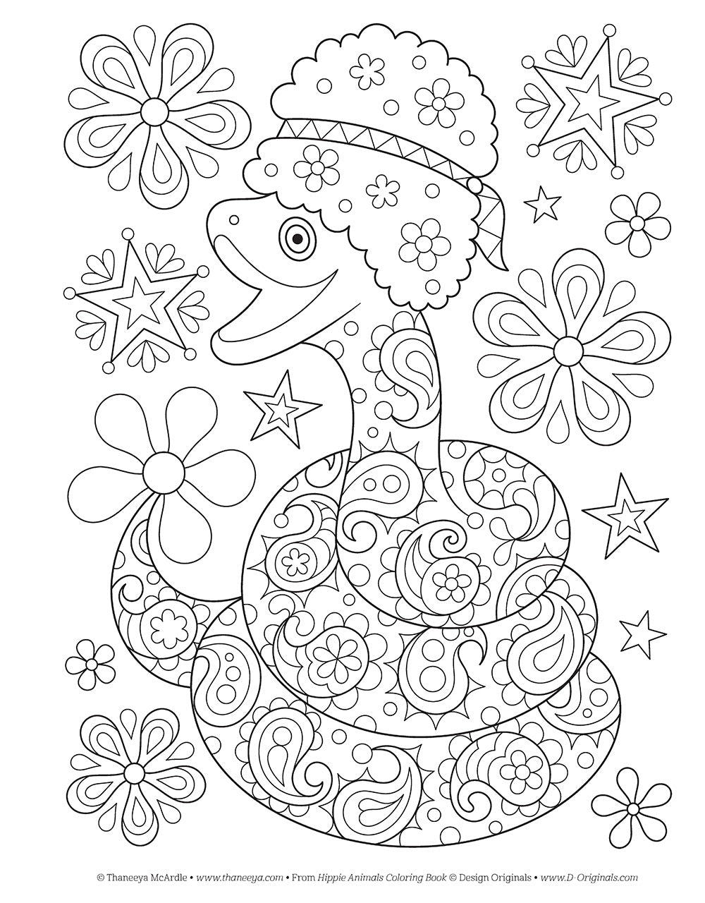 Hippie Animals Coloring Book - Fox Chapel Publishing Co.