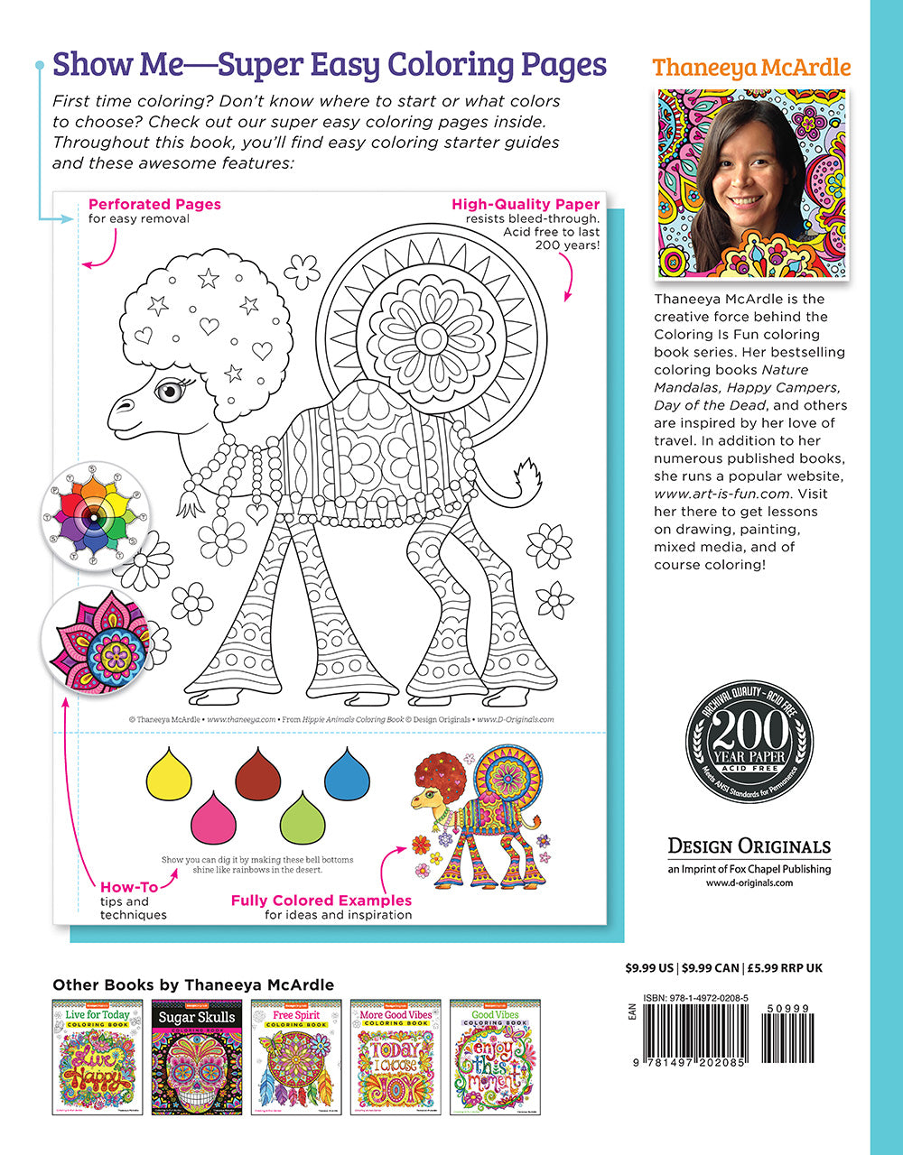 Hippie Animals Coloring Book - Fox Chapel Publishing Co.