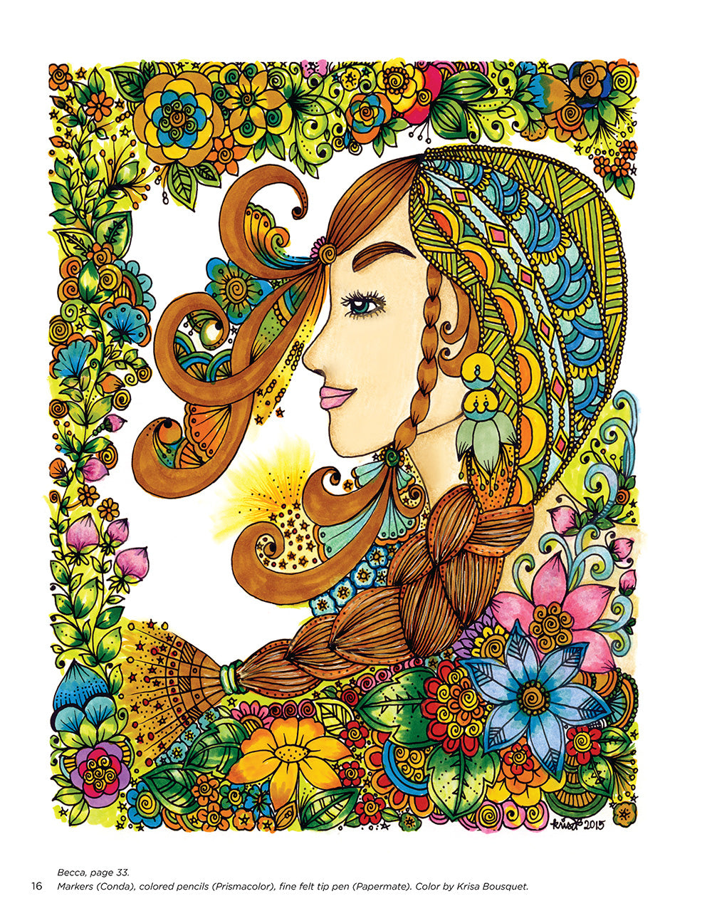 KC Doodle Art Flower Girls Coloring Book - Fox Chapel Publishing Co.