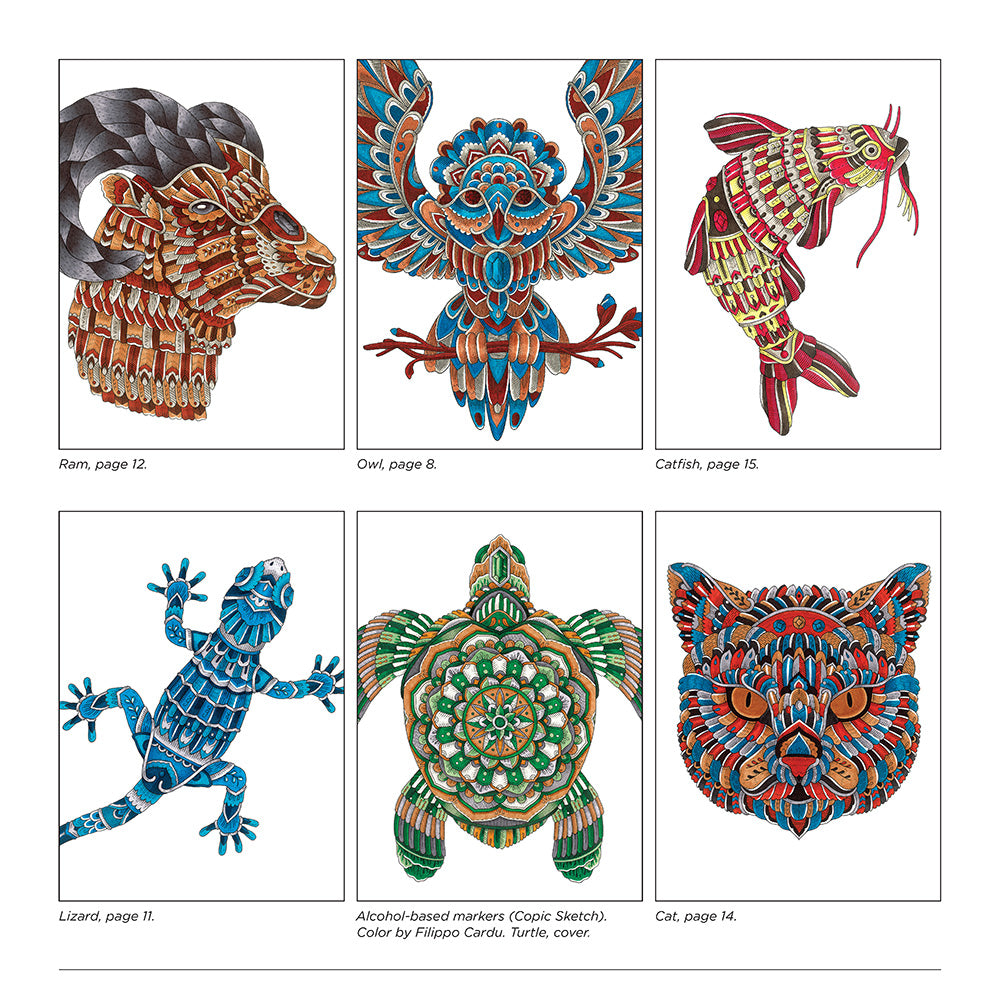 Spirit Animals (Filippo Cardu Coloring Collection) - Fox Chapel Publishing Co.
