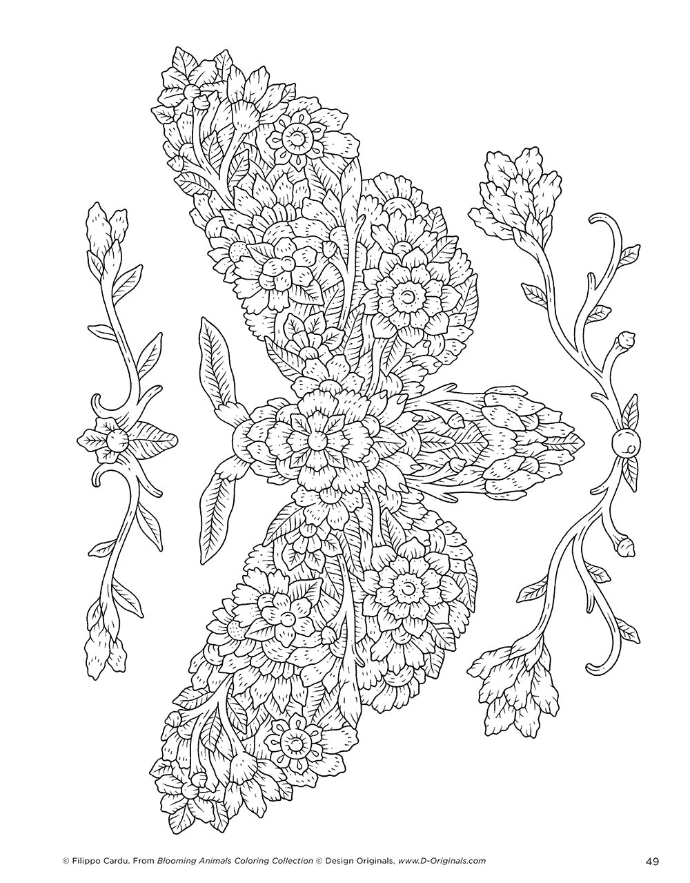 Blooming Animals (Filippo Cardu Coloring Collection) - Fox Chapel Publishing Co.