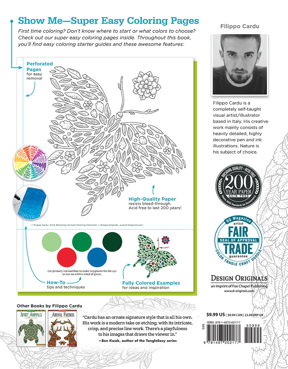 Blooming Animals (Filippo Cardu Coloring Collection) - Fox Chapel Publishing Co.