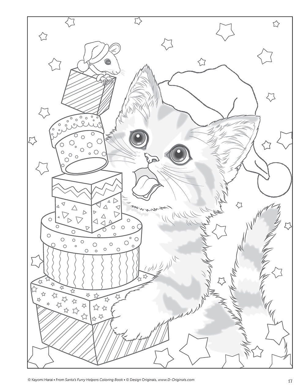 Santa's Furry Helpers Coloring Book