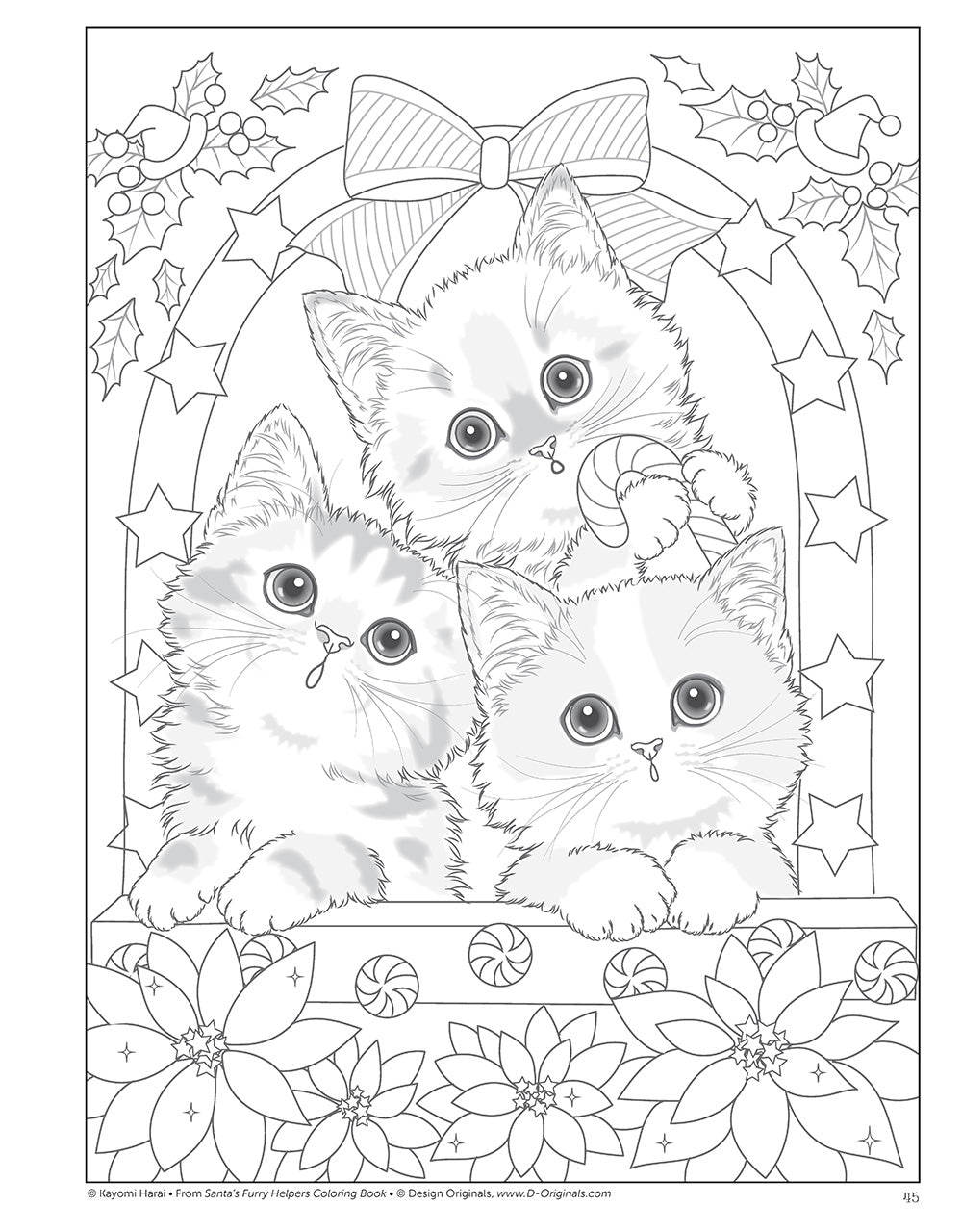 Santa's Furry Helpers Coloring Book