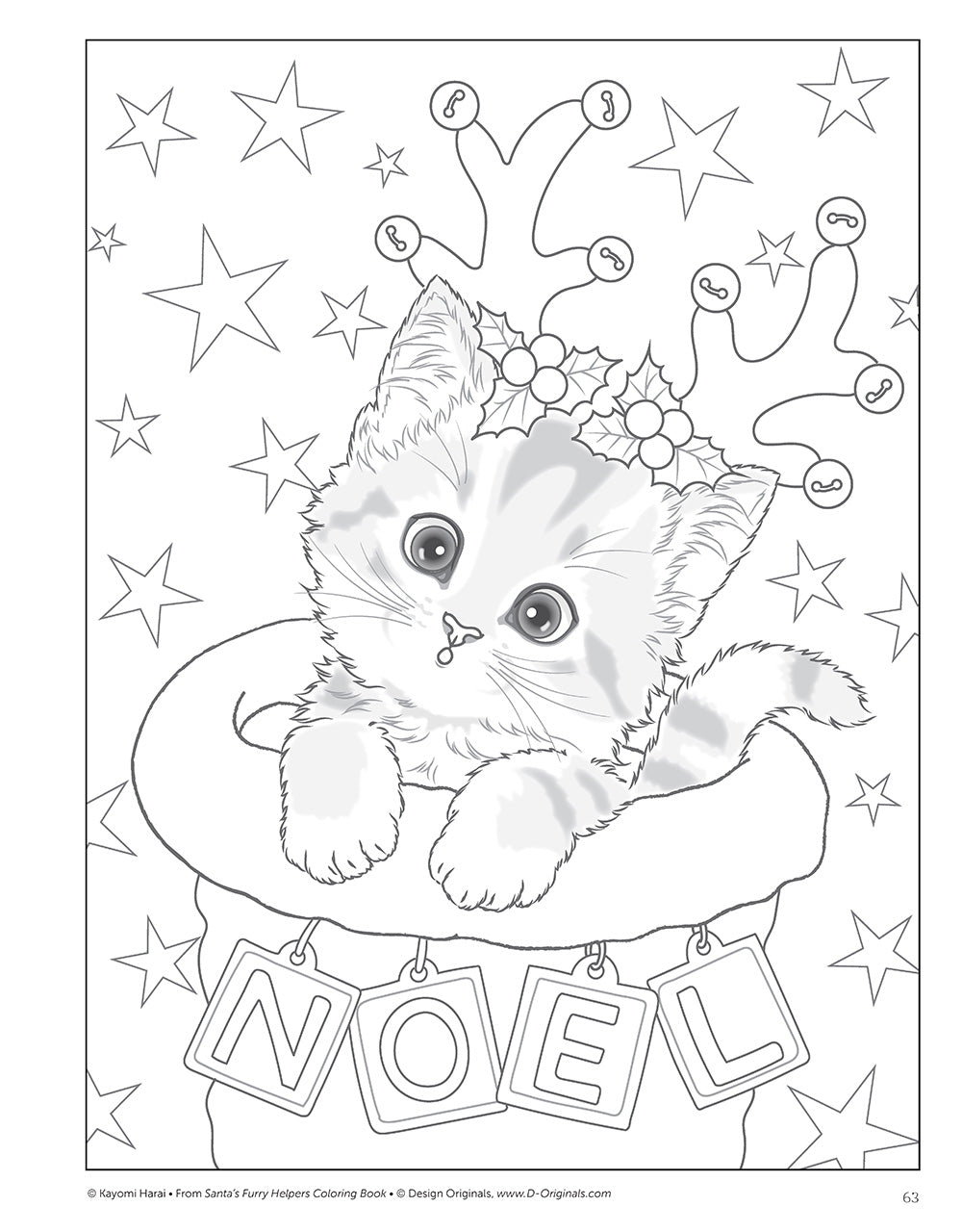 Santa's Furry Helpers Coloring Book