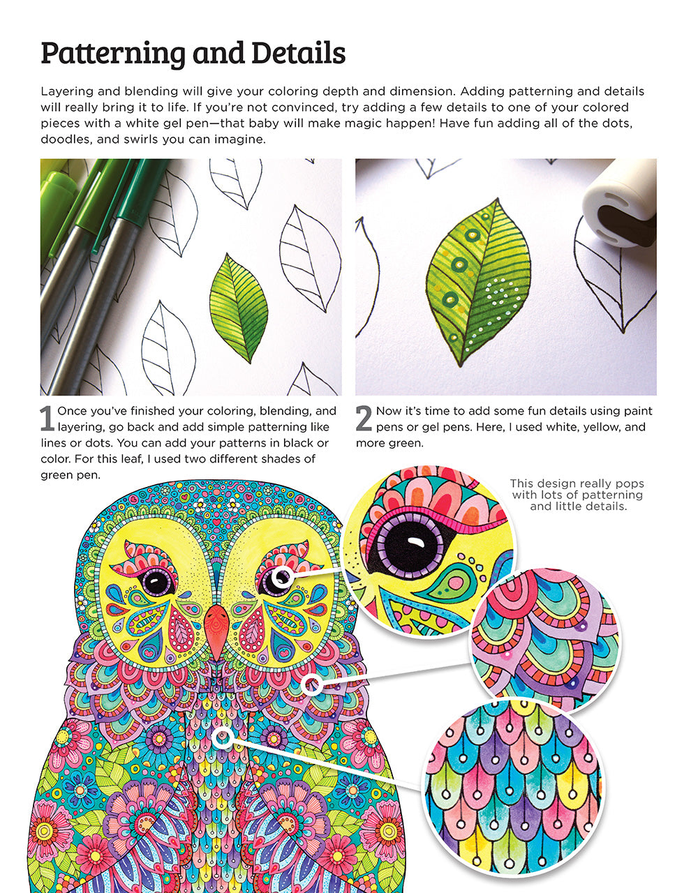 Hello Angel Owls Wild & Whimsical Coloring Collection - Fox Chapel Publishing Co.