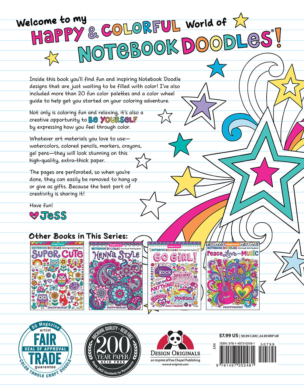 Notebook Doodles Superstar - Fox Chapel Publishing Co.