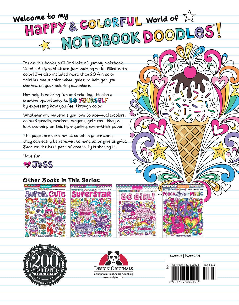 Notebook Doodles Sweets & Treats - Fox Chapel Publishing Co.