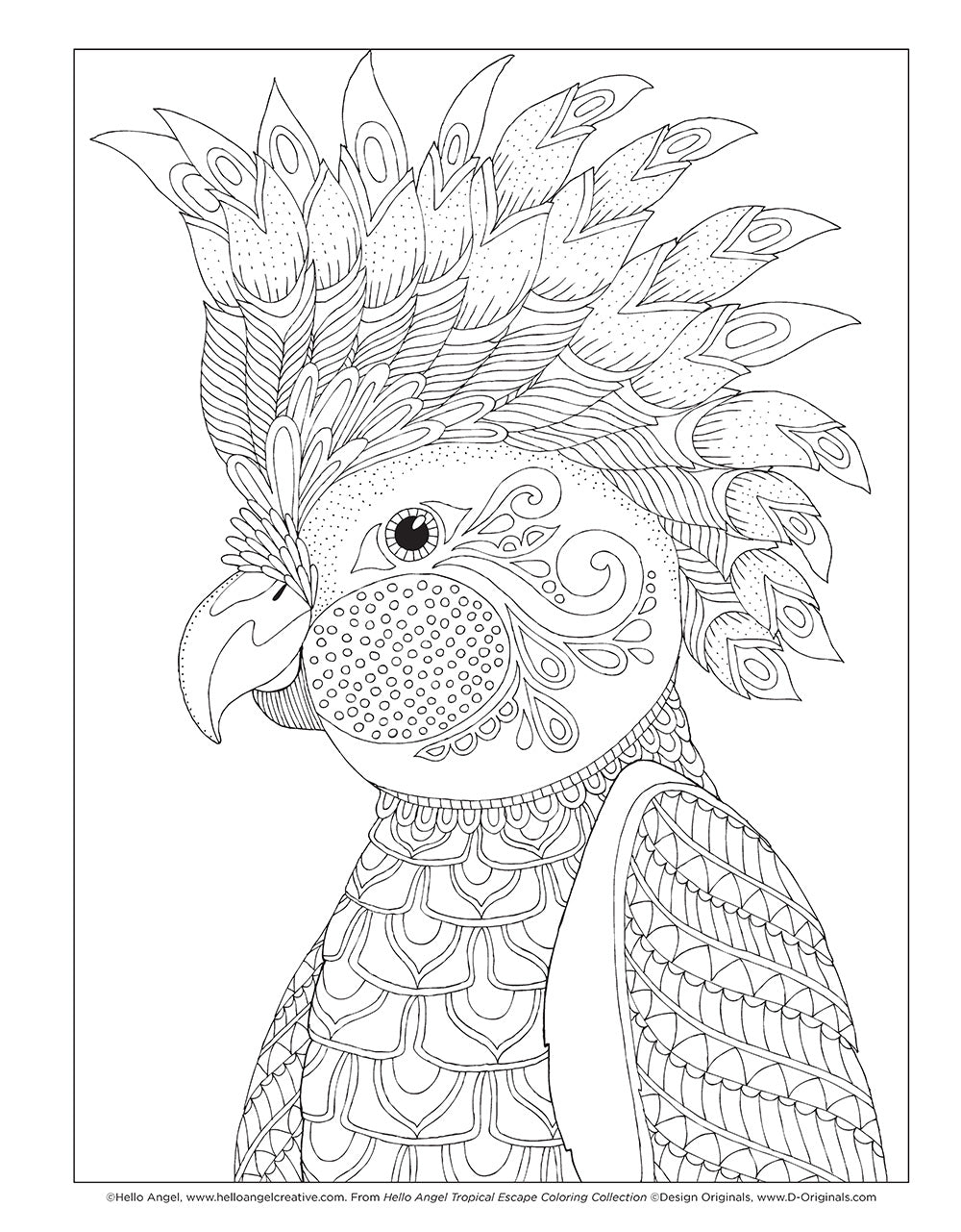 Hello Angel Tropical Escape Coloring Collection - Fox Chapel Publishing Co.
