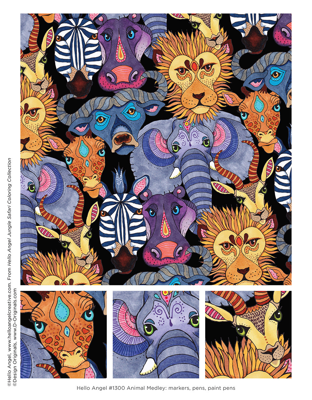 Hello Angel Jungle Safari Coloring Collection - Fox Chapel Publishing Co.