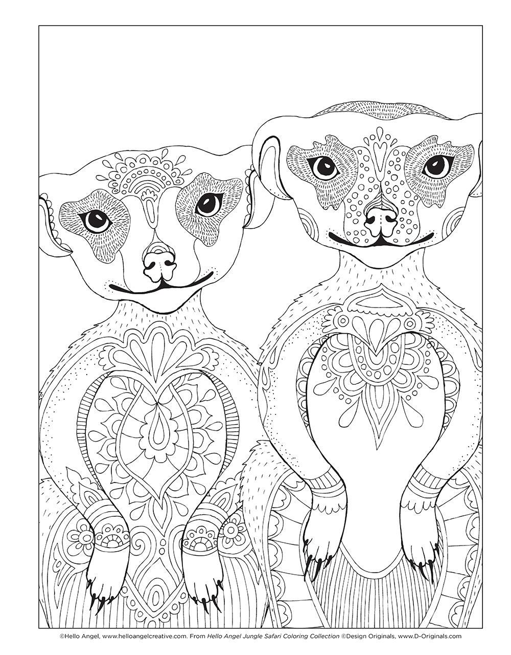 Hello Angel Jungle Safari Coloring Collection - Fox Chapel Publishing Co.