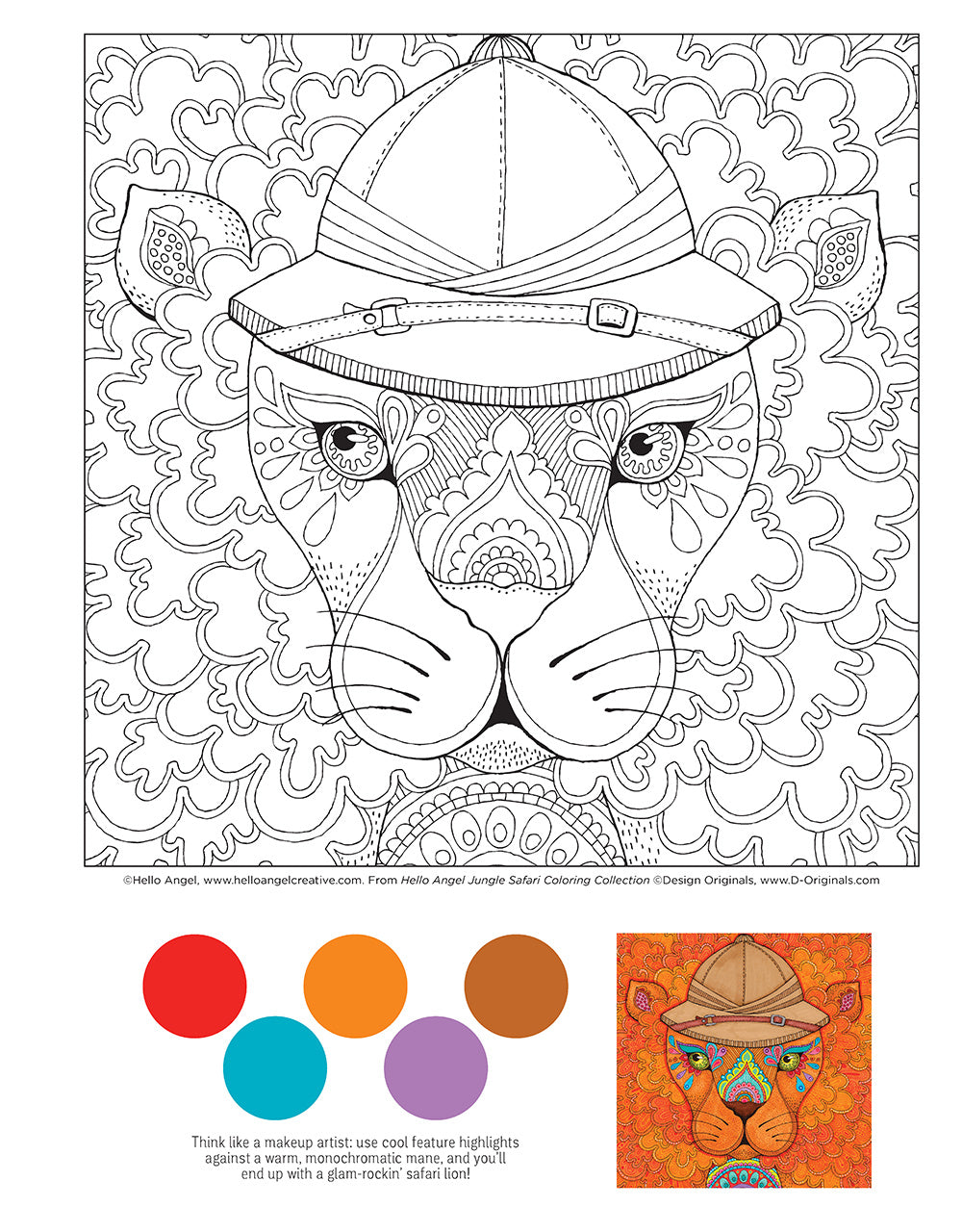 Hello Angel Jungle Safari Coloring Collection - Fox Chapel Publishing Co.