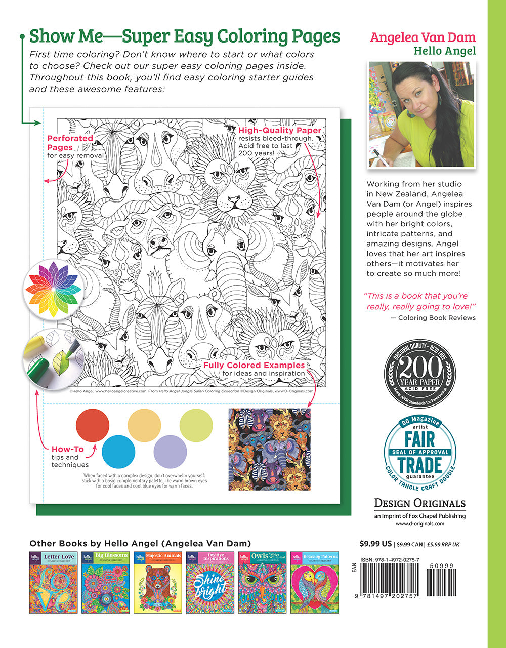 Hello Angel Jungle Safari Coloring Collection - Fox Chapel Publishing Co.