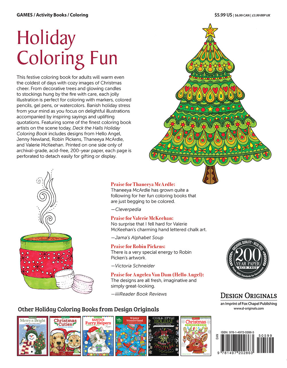 Deck the Halls Holiday Coloring Book - Fox Chapel Publishing Co.