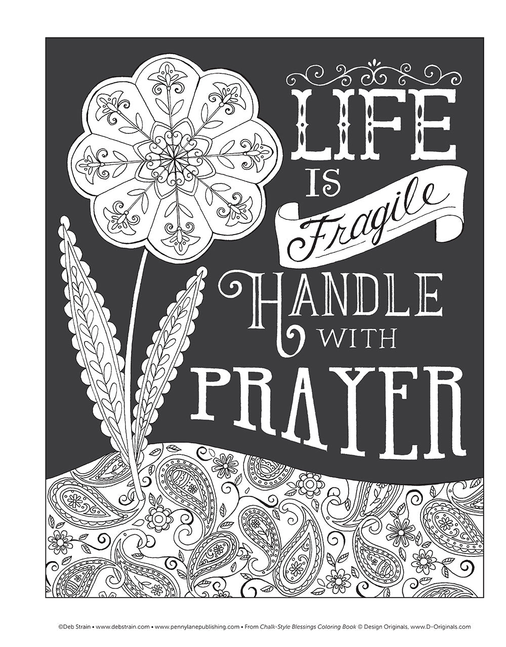 Chalk-Style Blessings Coloring Book - Fox Chapel Publishing Co.