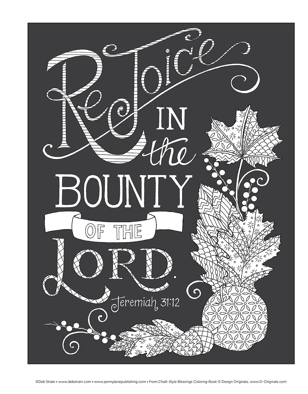 Chalk-Style Blessings Coloring Book - Fox Chapel Publishing Co.